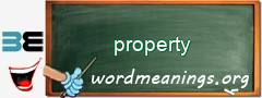 WordMeaning blackboard for property